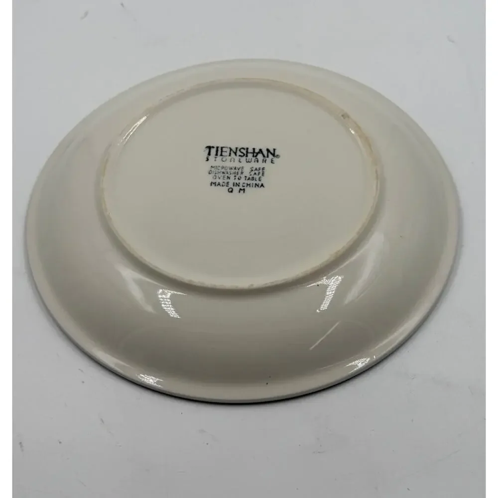 Set of 4 Country Crock Blue by Tienshan Dinner Plates 10-3/4 - Picture 3 of 5